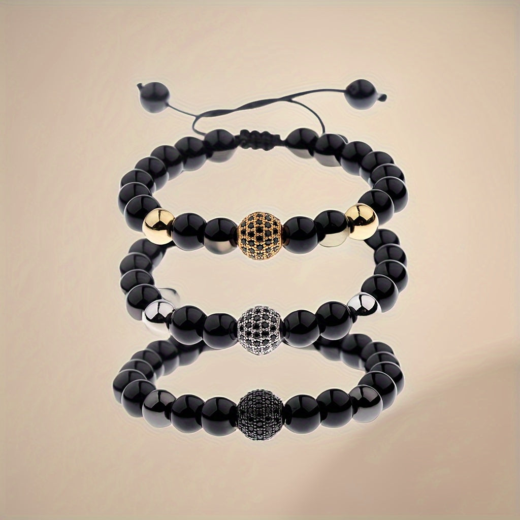 Pulseira de Miçanga Metálica - Conquistador