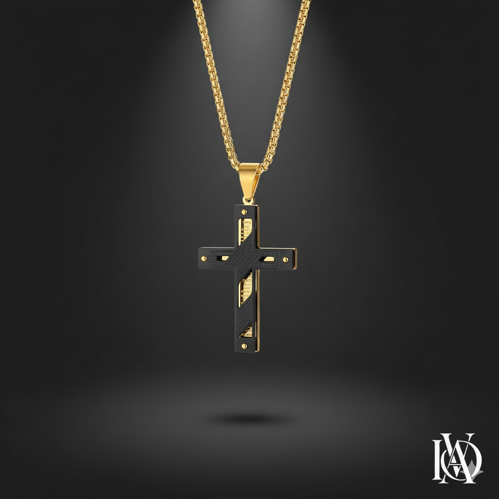 Colar Masculino - Cruz Sagrada de Deus