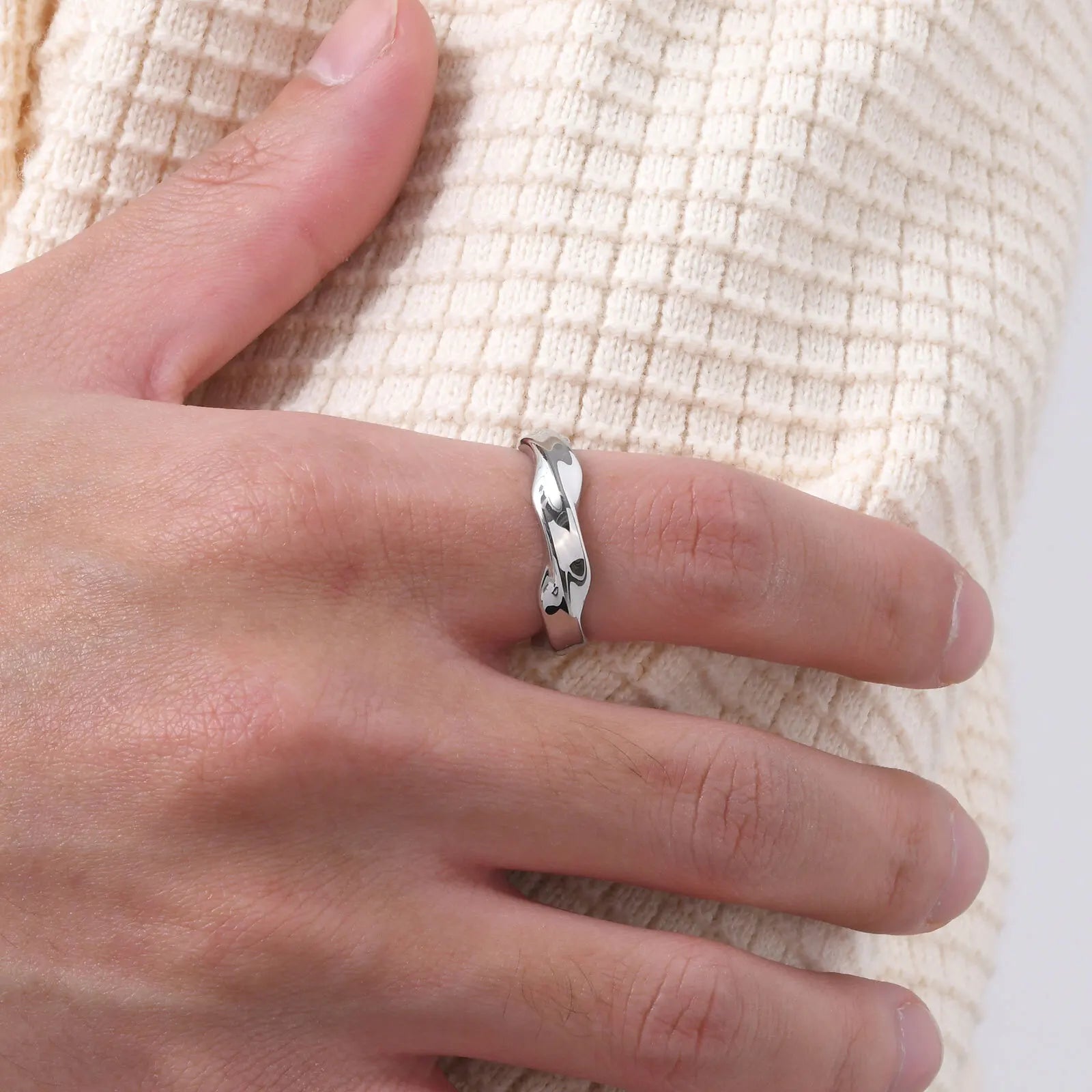 Anel Masculino – Alpha - em Aço