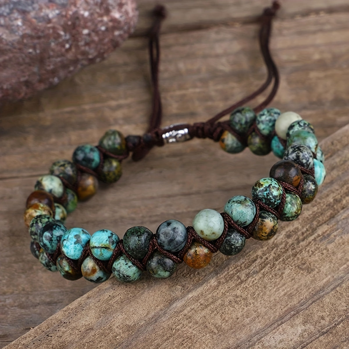 Pulseira Miçanga Trançada - O Solo Africano