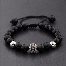 Pulseira de Miçanga Metálica - Conquistador