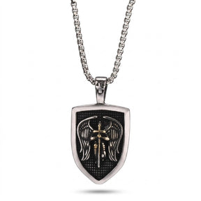 Colar Masculino Aço Inox - Medalha de São Miguel Arcanjo