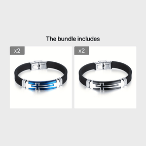 Pulseira de Couro - Cruz em Titânio