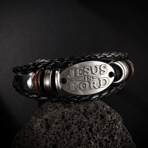 Pulseira de Couro - Jesus is Lord