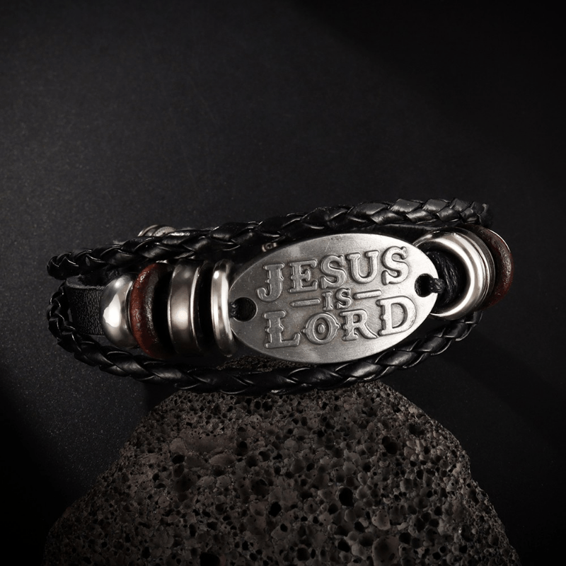 Pulseira de Couro - Jesus is Lord