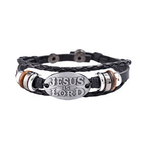 Pulseira de Couro - Jesus is Lord