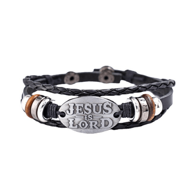 Pulseira de Couro - Jesus is Lord