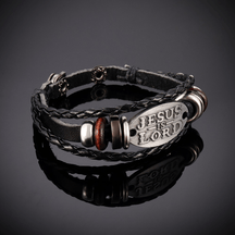 Pulseira de Couro - Jesus is Lord