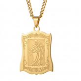 Colar Aço Inoxidável Nossa Senhora do Rocio - Dourado