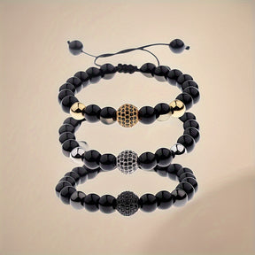 Pulseira de Miçanga Metálica - Conquistador