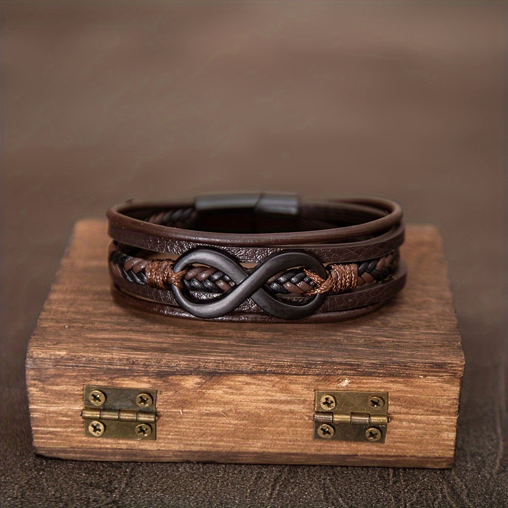 Pulseira de Couro Masculina - Infinidade