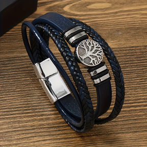 Pulseira de Couro Magnética - Árvore dos Nove Reinos