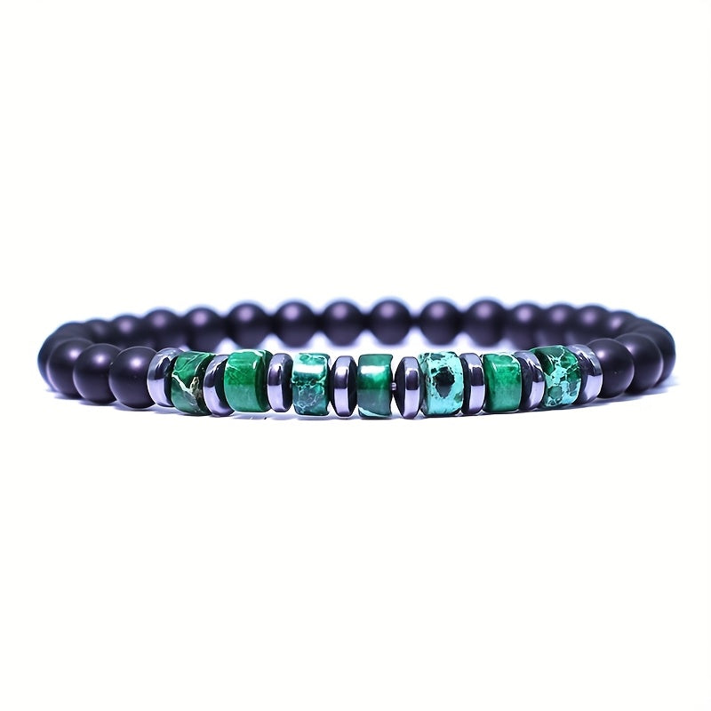 Pulseira Miçanga Marmorizada - Imperador - Fina