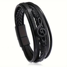 Pulseira de Couro - Clave de Sol
