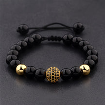 Pulseira de Miçanga Metálica - Conquistador