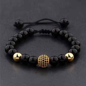 Pulseira de Miçanga Metálica - Conquistador