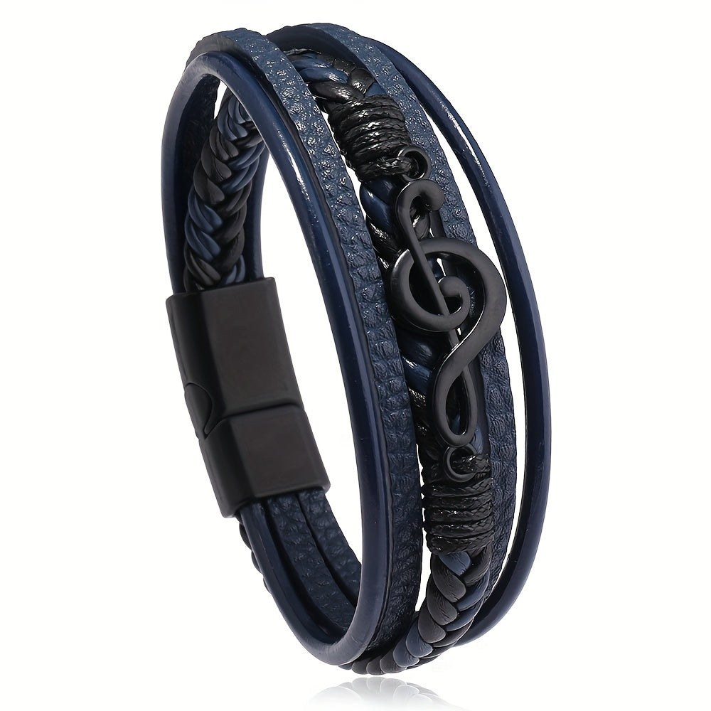 Pulseira de Couro - Clave de Sol