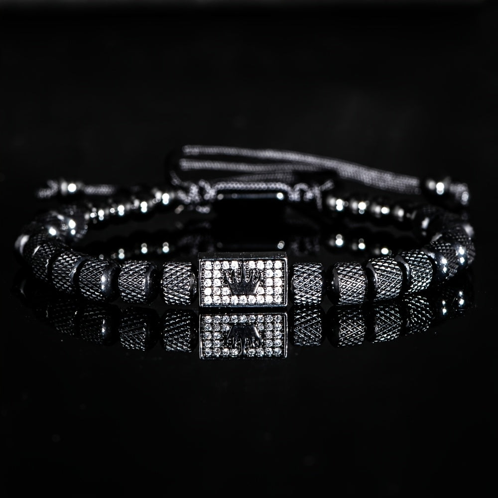 Pulseira Miçanga Metálica - Príncipe Herdeiro