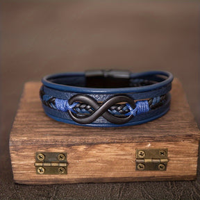 Pulseira de Couro Masculina - Infinidade