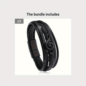 Pulseira de Couro - Clave de Sol