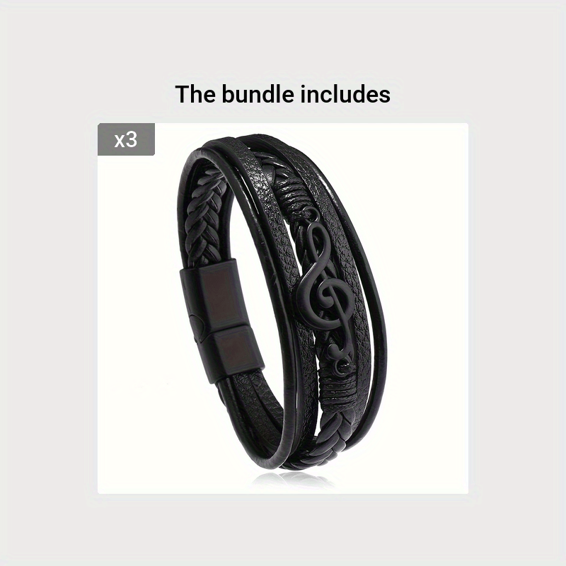 Pulseira de Couro - Clave de Sol