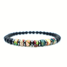 Pulseira Miçanga Marmorizada - Imperador - Fina