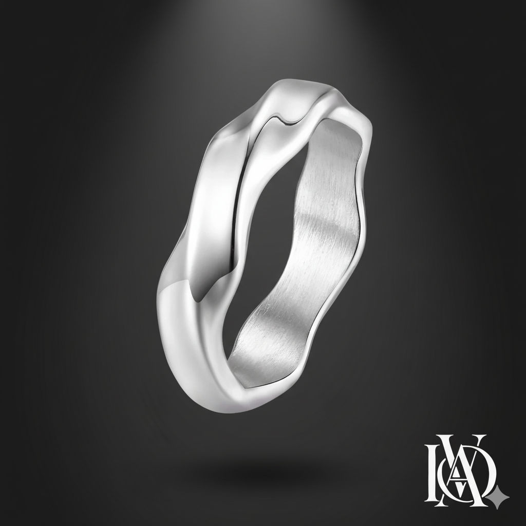 Anel Masculino – Alpha - em Aço