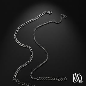 Kit Duas Pulseiras Masculinas - Correntes Gêmeas