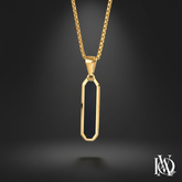 Colar Masculino - Pedra Negra