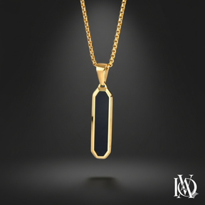 Colar Masculino - Pedra Negra