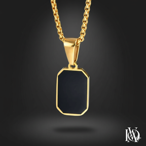 Colar Masculino - Pedra Negra