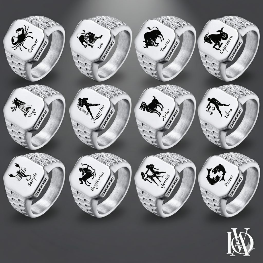 Anel Masculino - Zodíaco