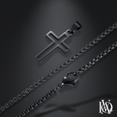 Colar Masculino - Pingente Cruz Vazada
