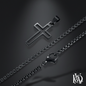 Colar Masculino - Pingente Cruz Vazada