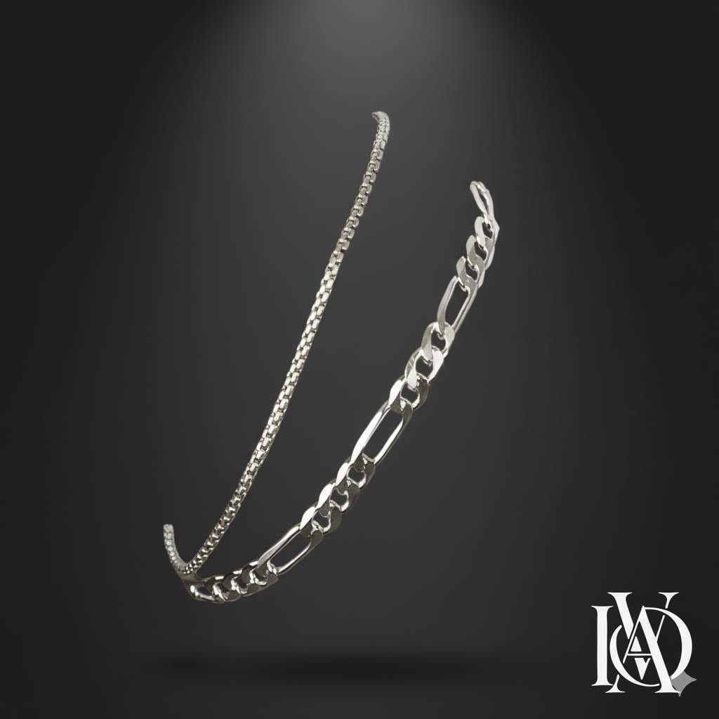 Kit Duas Pulseiras Masculinas - Correntes Gêmeas