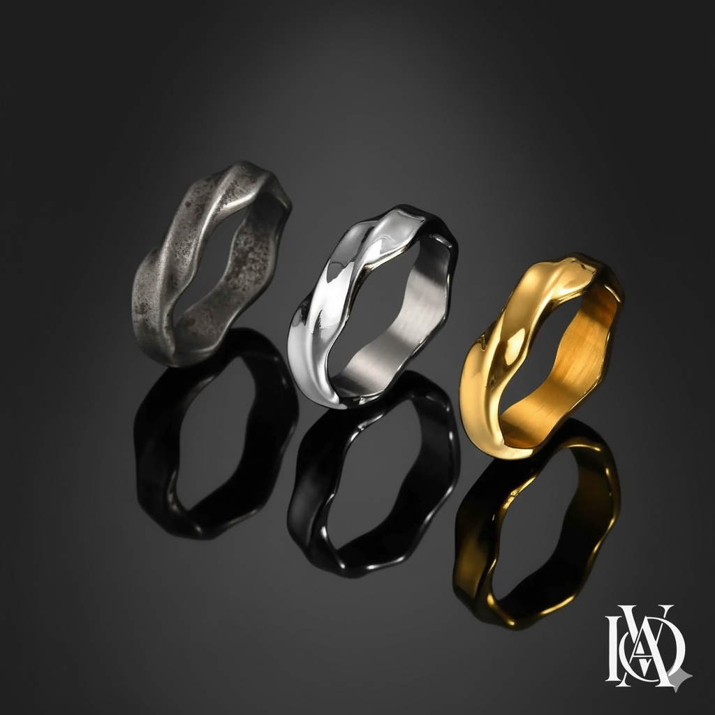 Anel Masculino – Alpha - em Aço