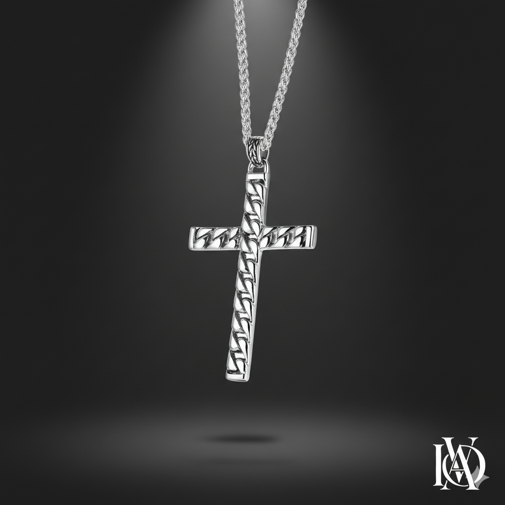 Colar Masculino - Cruz Sagrada de Deus