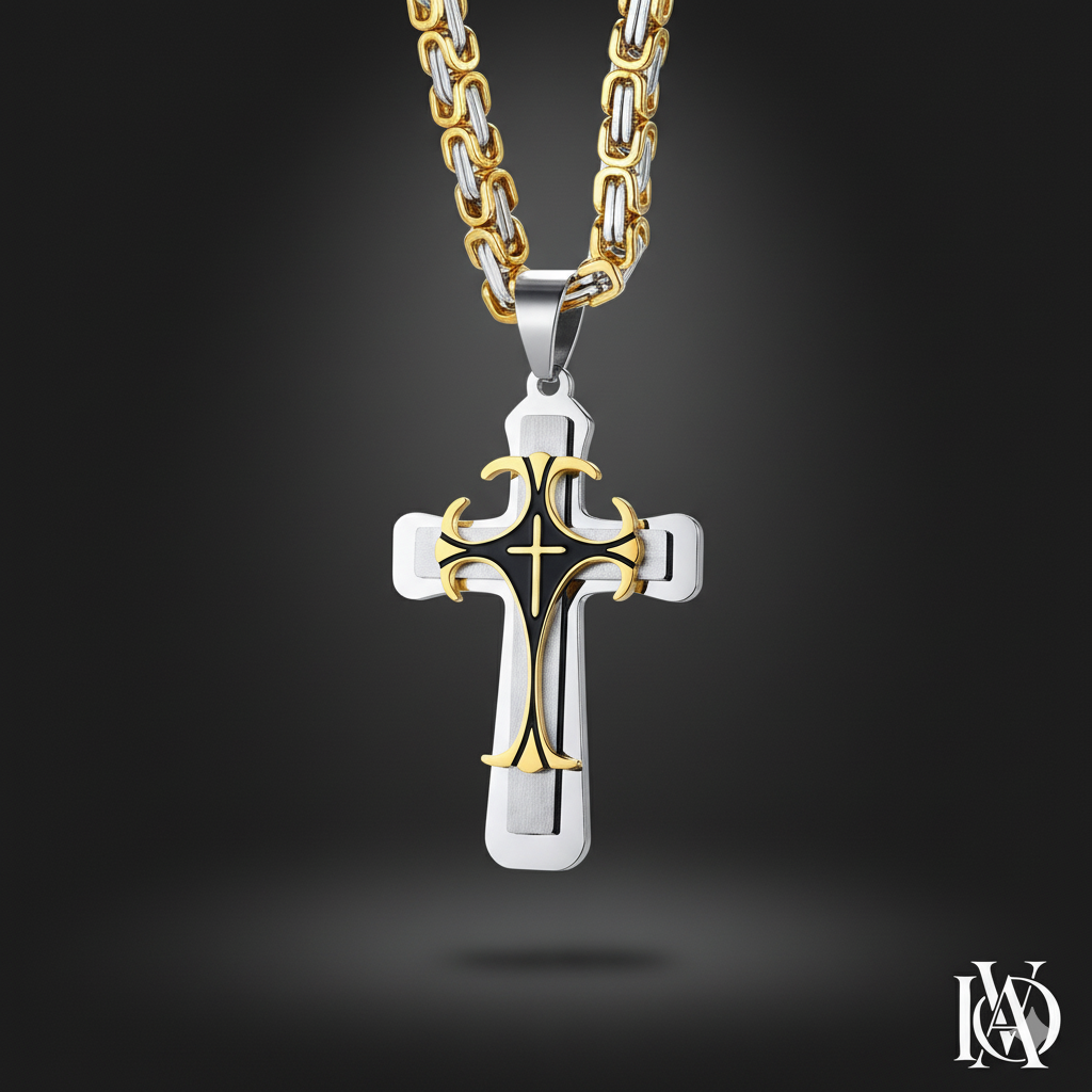 Colar Masculino - Cruz Sagrada de Deus