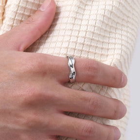 Anel Masculino – Alpha - em Aço