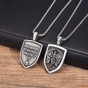Colar Masculino Aço Inox - Medalha de São Miguel Arcanjo