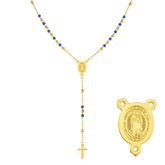 Terço Colar Feminino - Azul Escuro