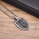 Colar Masculino Aço Inox - Medalha de São Miguel Arcanjo
