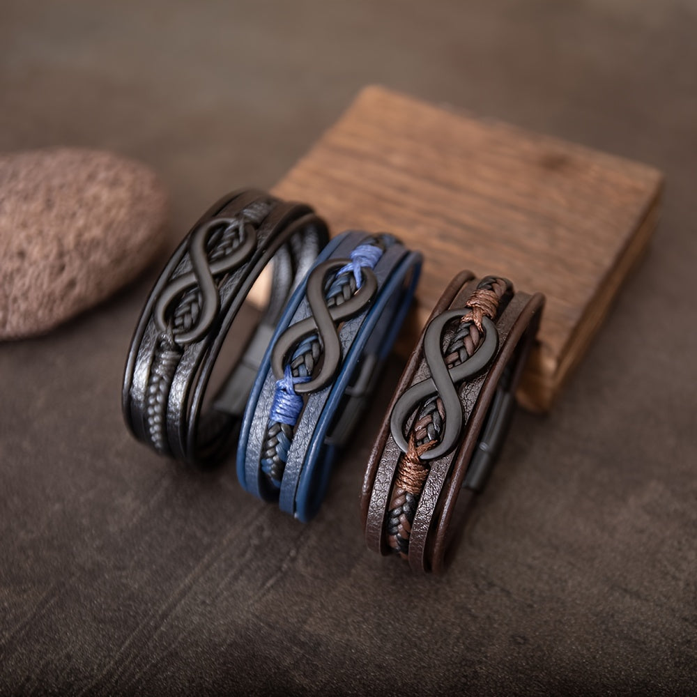 Pulseira de Couro Masculina - Infinidade