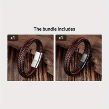 Pulseira de Couro Magnética - The RedLine