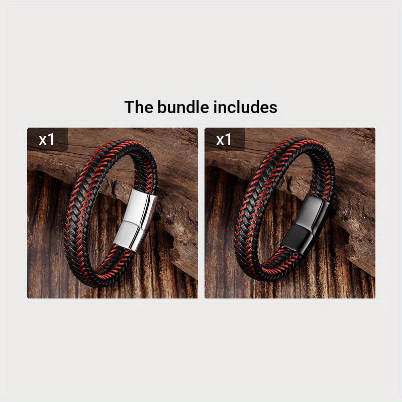Pulseira de Couro Magnética - The RedLine