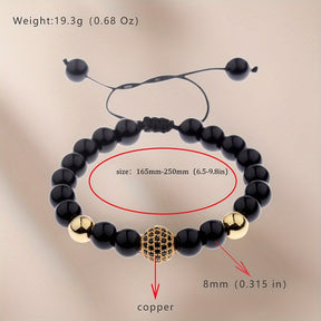 Pulseira de Miçanga Metálica - Conquistador