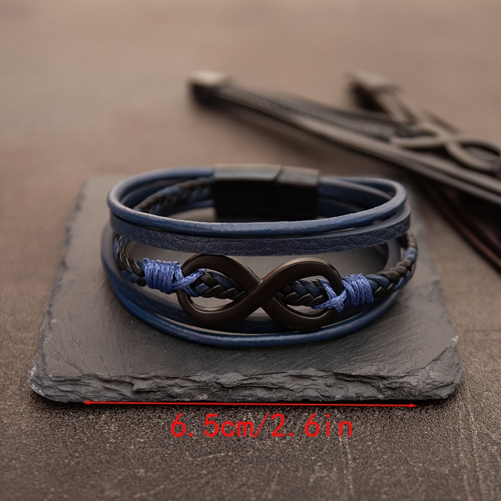 Pulseira de Couro Masculina - Infinidade