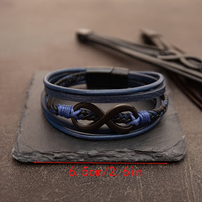 Pulseira de Couro Masculina - Infinidade