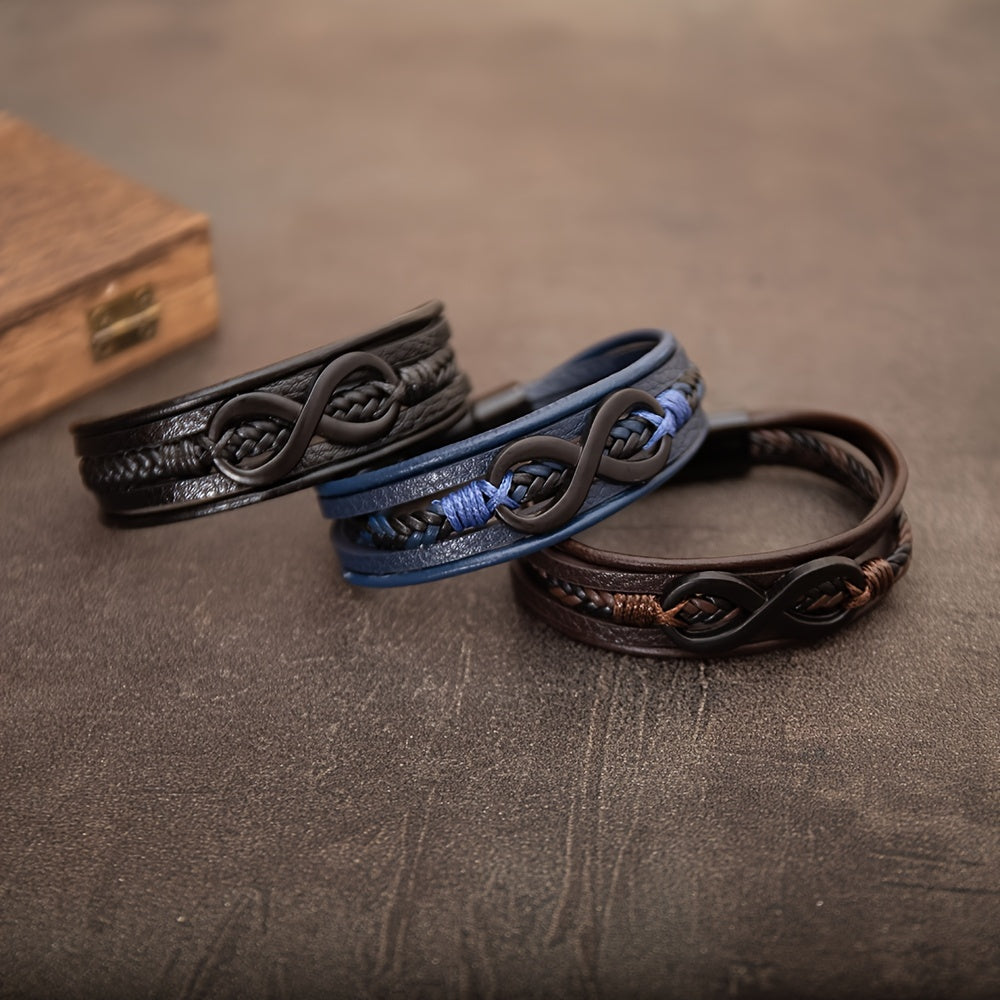 Pulseira de Couro Masculina - Infinidade