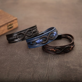 Pulseira de Couro Masculina - Infinidade